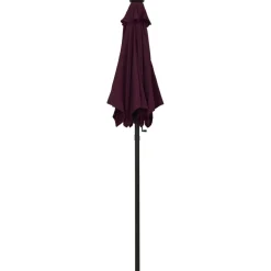 Clearance FinePRICE Aurinkovarjo LED-valolla 200x211 cm alumiini musta