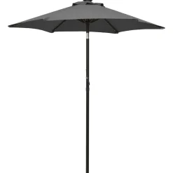 Clearance FinePRICE Aurinkovarjo LED-valolla 200x211 cm alumiini musta