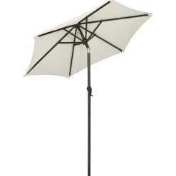 Clearance FinePRICE Aurinkovarjo LED-valolla 200x211 cm alumiini musta