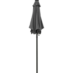 Clearance FinePRICE Aurinkovarjo LED-valolla 200x211 cm alumiini musta