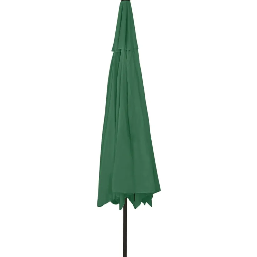 Clearance FinePRICE Aurinkovarjo LED-valot ja metallitanko 400 cm antrasiitti