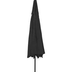 Clearance FinePRICE Aurinkovarjo LED-valot ja metallitanko 400 cm antrasiitti