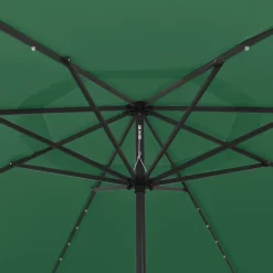 Clearance FinePRICE Aurinkovarjo LED-valot ja metallitanko 400 cm antrasiitti