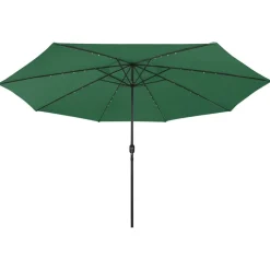 Clearance FinePRICE Aurinkovarjo LED-valot ja metallitanko 400 cm antrasiitti