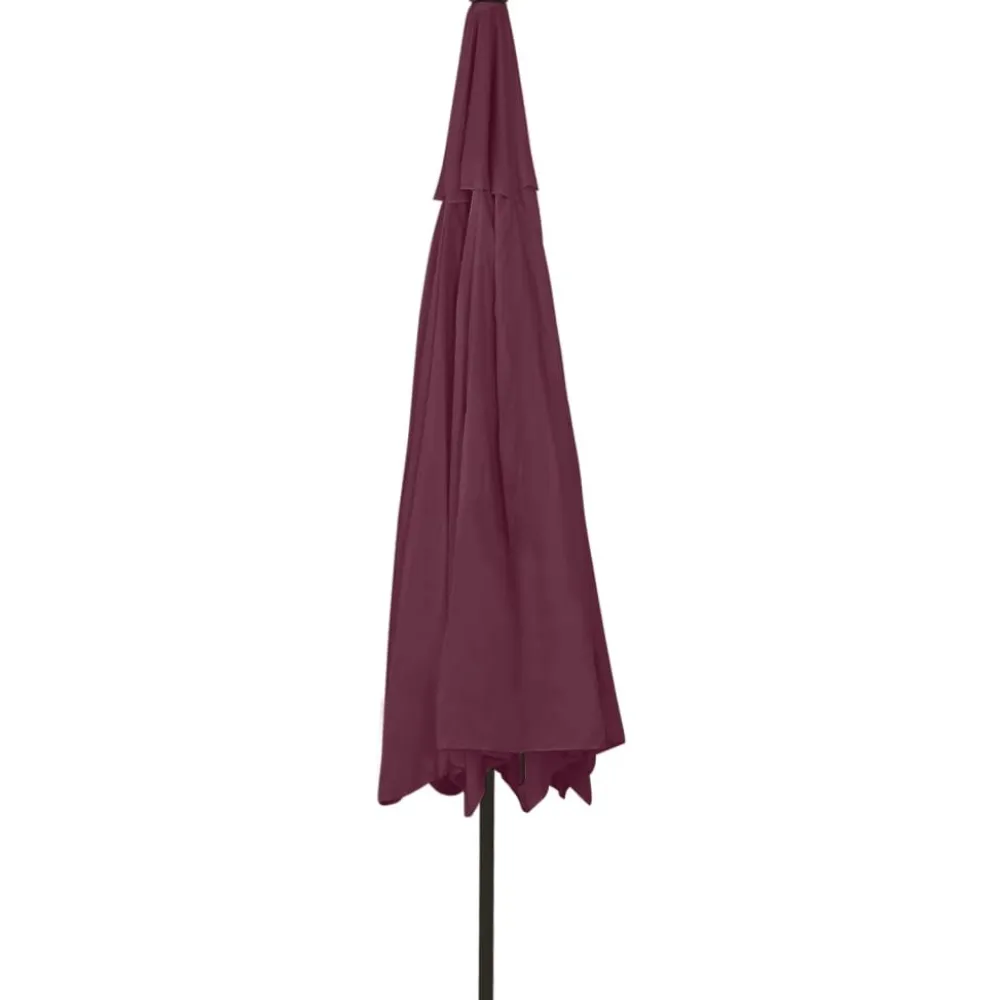 Clearance FinePRICE Aurinkovarjo LED-valot ja metallitanko 400 cm antrasiitti