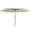 New FinePRICE Aurinkovarjo metallirunko 400 cm hiekanvalkoinen