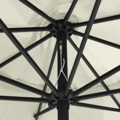 New FinePRICE Aurinkovarjo metallirunko 400 cm hiekanvalkoinen
