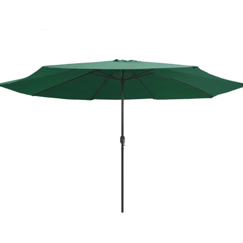 Outlet FinePRICE Aurinkovarjo metallirunko 400 cm vihreä