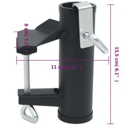 Clearance FinePRICE Aurinkovarjon kiinnikkeet parvekkeelle 2 kpl 25-38 mm teräs (03383)