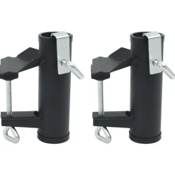 Clearance FinePRICE Aurinkovarjon kiinnikkeet parvekkeelle 2 kpl 25-38 mm teräs (03383)