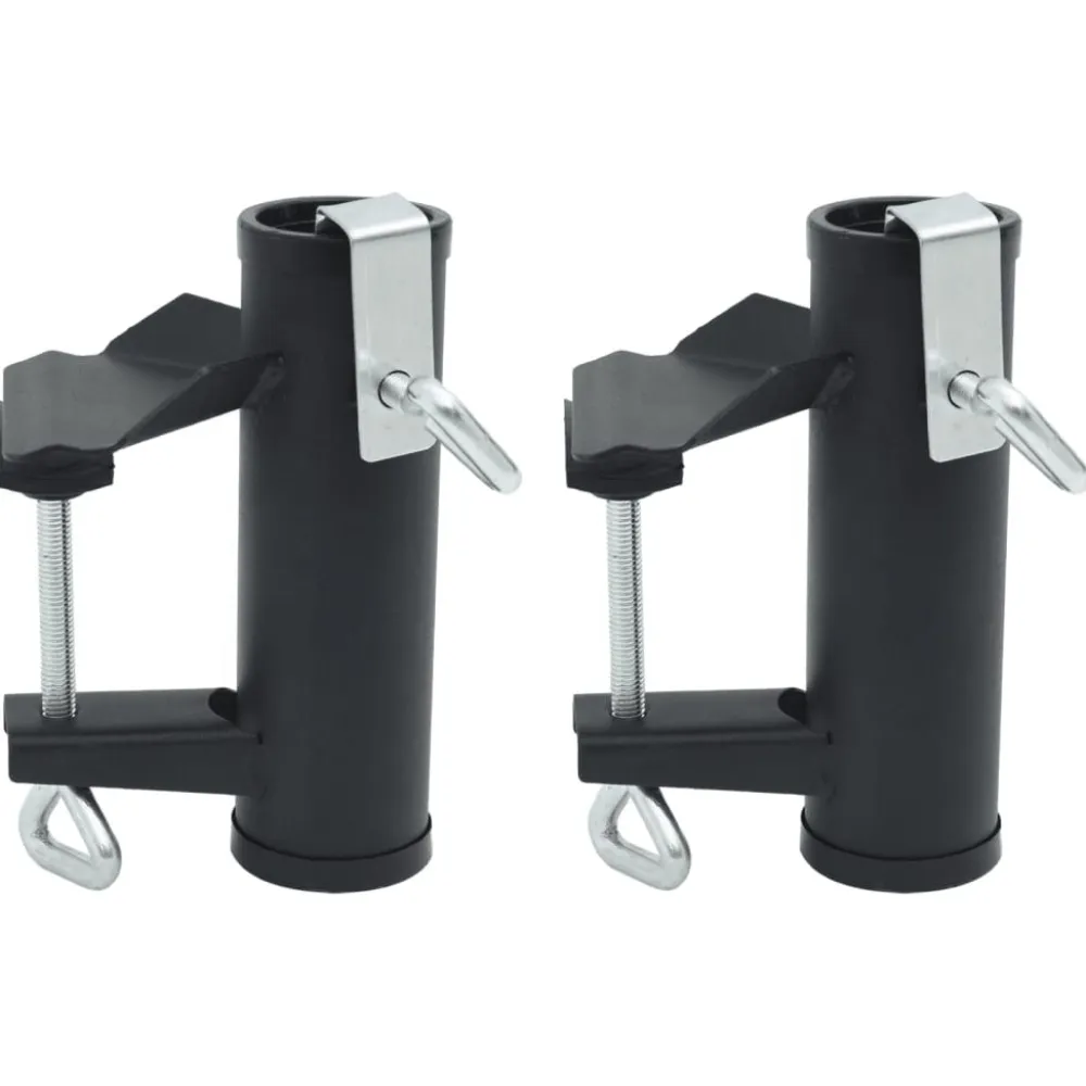 Clearance FinePRICE Aurinkovarjon kiinnikkeet parvekkeelle 2 kpl 25-38 mm teräs (03383)