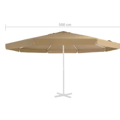 Sale FinePRICE Aurinkovarjon vaihtokangas musta 500 cm (12544)