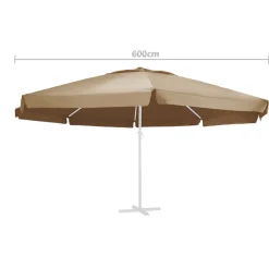 Sale FinePRICE Aurinkovarjon vaihtokangas harmaanruskea 600 cm (12549)