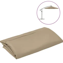 Best FinePRICE Aurinkovarjon vaihtokangas, halkaisija 300/350 cm, eri värejä ja kokoja (09960)