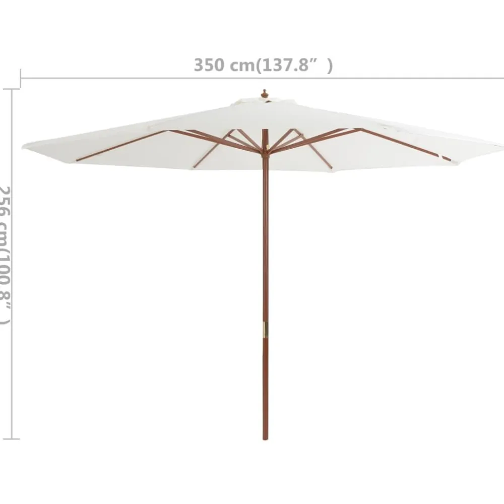FinePRICE Aurinkovarjo puurungolla 350cm, eri värejä
