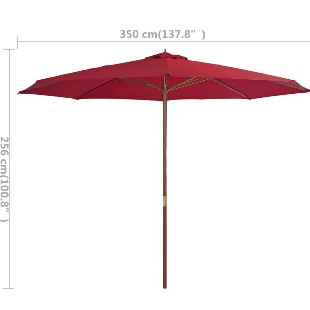 FinePRICE Aurinkovarjo puurungolla 350cm, eri värejä