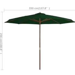 FinePRICE Aurinkovarjo puurungolla 350cm, eri värejä