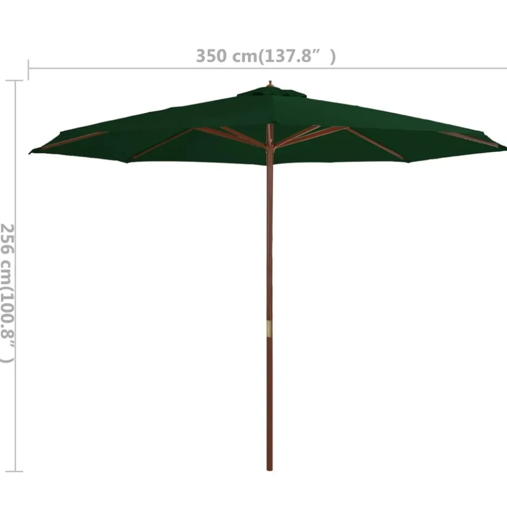 FinePRICE Aurinkovarjo puurungolla 350cm, eri värejä