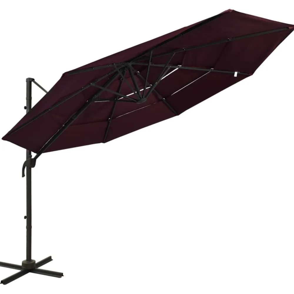 Hot FinePRICE Aurinkovarjo 4-tasoinen, alumiinitangolla, 3x3m, eri värejä