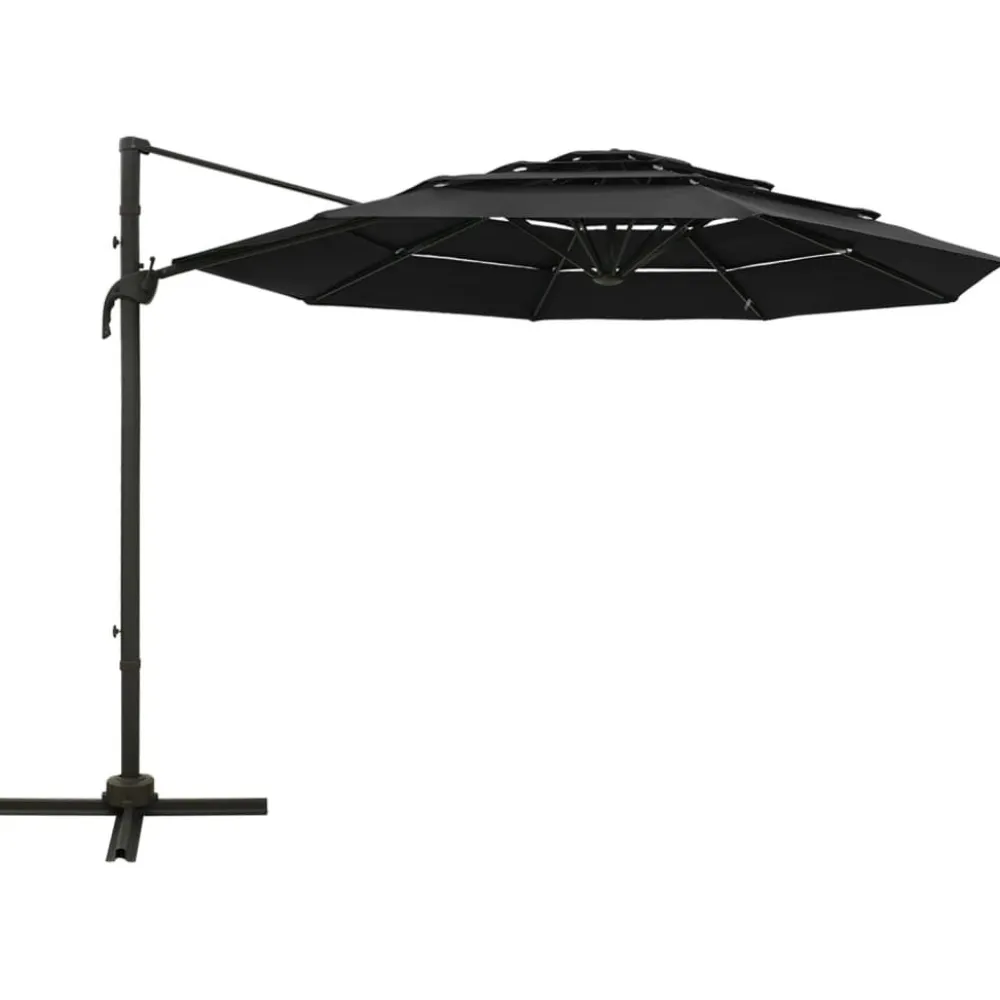 Hot FinePRICE Aurinkovarjo 4-tasoinen, alumiinitangolla, 3x3m, eri värejä