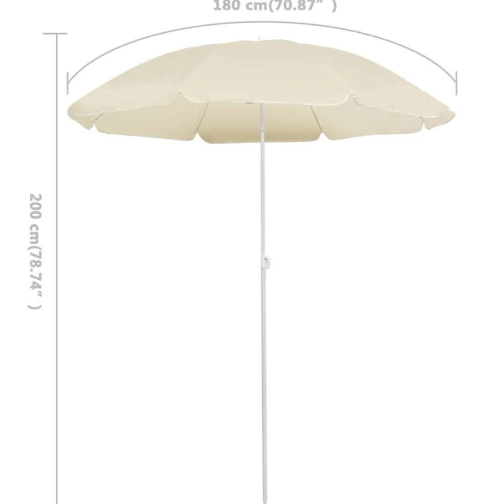 Outlet FinePRICE Aurinkovarjo terästanko 180 cm sininen