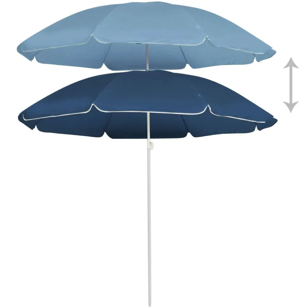 Outlet FinePRICE Aurinkovarjo terästanko 180 cm sininen