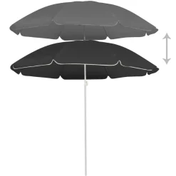 Outlet FinePRICE Aurinkovarjo terästanko 180 cm sininen