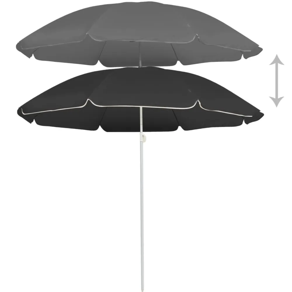 Outlet FinePRICE Aurinkovarjo terästanko 180 cm sininen