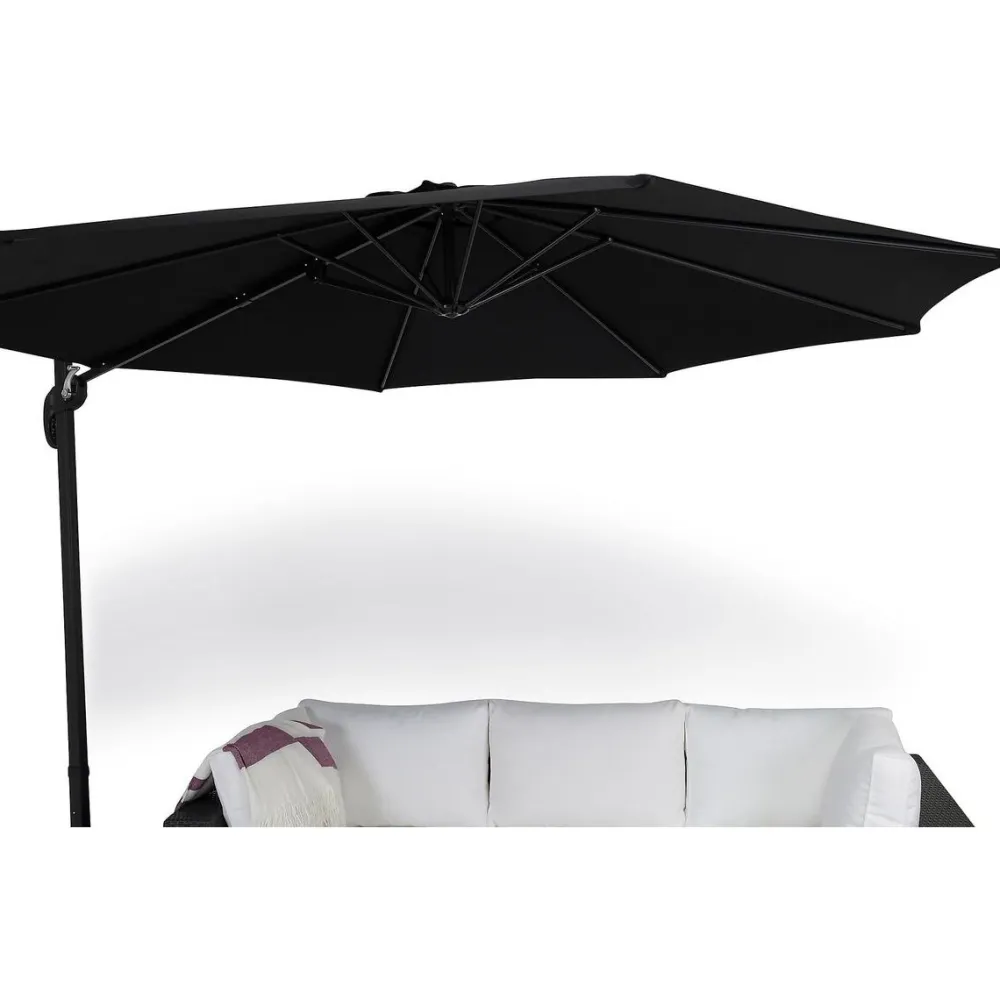 Clearance Comfort Garden Aurinkovarjo Vienna Ø300 cm musta/musta