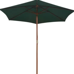 Outlet FinePRICE Aurinkovarjo 270x270 cm puutanko vihreä