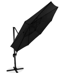 Hillerstorp Aurinkovarjo XL säädettävä ø350 cm musta 35570