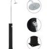 Outlet FinePRICE Aurinkovoimasuihku 214 cm 20l musta