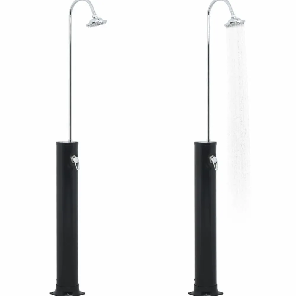 Outlet FinePRICE Aurinkovoimasuihku 214 cm 20l musta