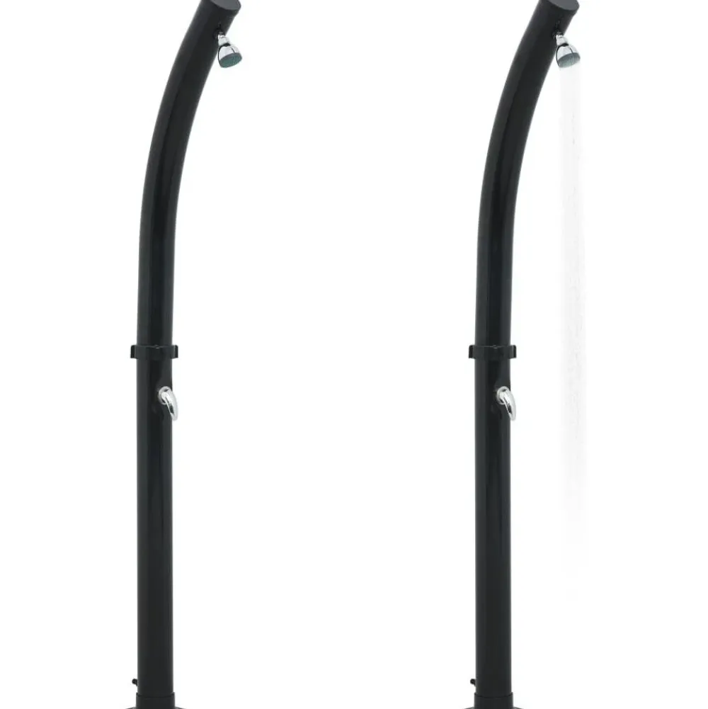 FinePRICE Aurinkovoimasuihku 214 cm 20 l musta