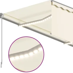 Best FinePRICE Automaattimarkiisi verhoLED/tuulisensori 3x2,5 m sininen/valkoinen