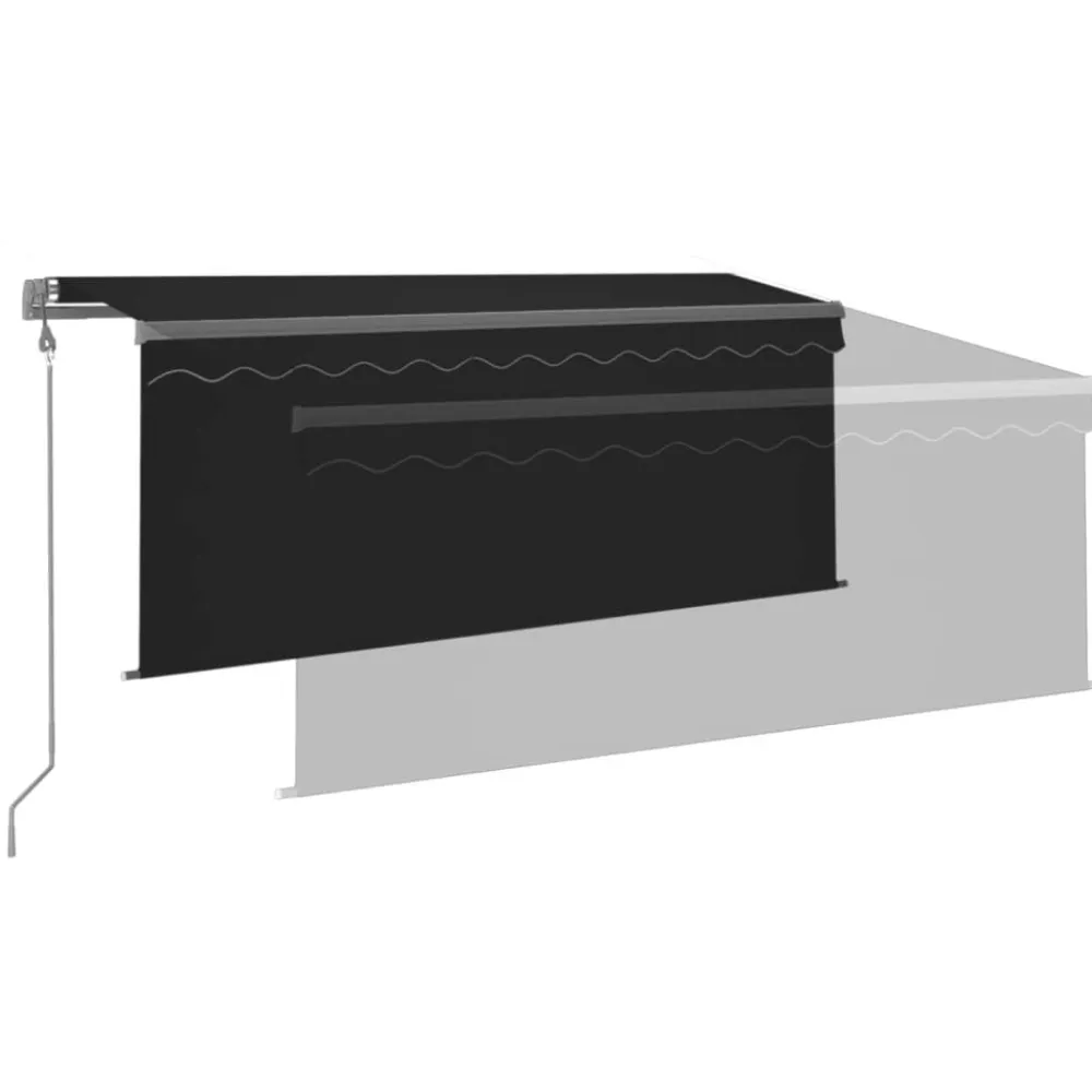 Best FinePRICE Automaattimarkiisi verhoLED/tuulisensori 3x2,5 m sininen/valkoinen
