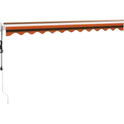 Clearance FinePRICE Automaattisesti sisäänkelattava markiisi oranssirusk. 3,5x2,5 m