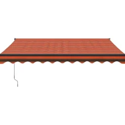 Best FinePRICE Automaattisesti sisäänkelattava markiisi oranssi/ruskea 3,5x2,5 m