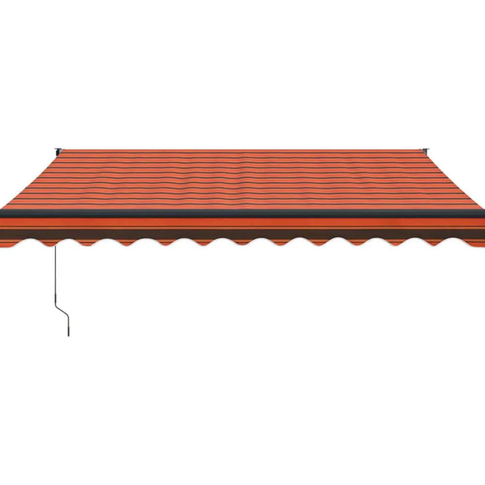 Best FinePRICE Automaattisesti sisäänkelattava markiisi oranssi/ruskea 3,5x2,5 m