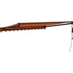 Best FinePRICE Automaattisesti sisäänkelattava markiisi oranssi/ruskea 3,5x2,5 m