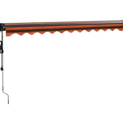Best FinePRICE Automaattisesti sisäänkelattava markiisi oranssi/ruskea 3,5x2,5 m