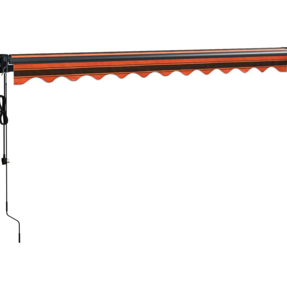Best FinePRICE Automaattisesti sisäänkelattava markiisi oranssi/ruskea 3,5x2,5 m