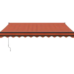 New FinePRICE Automaattisesti sisäänkelattava markiisi oranssi/ruskea 3x2,5 m