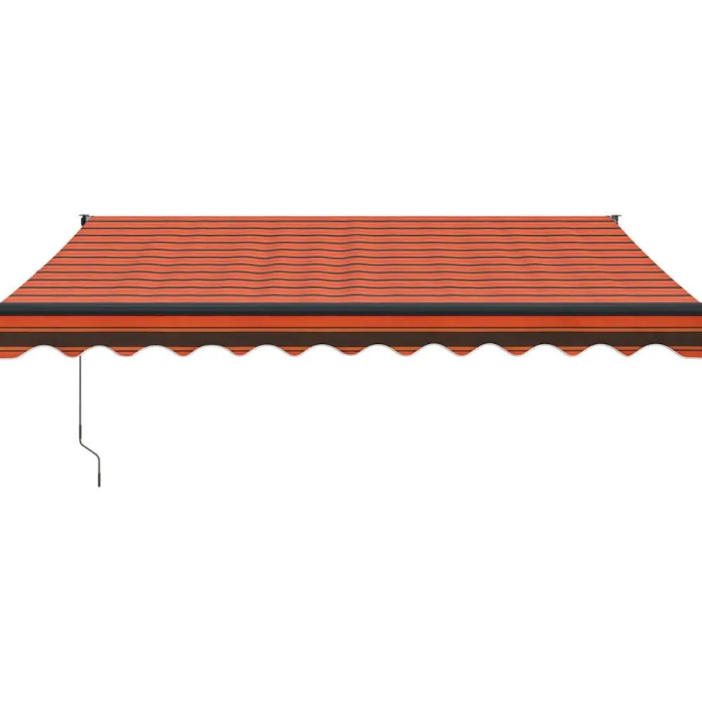 New FinePRICE Automaattisesti sisäänkelattava markiisi oranssi/ruskea 3x2,5 m