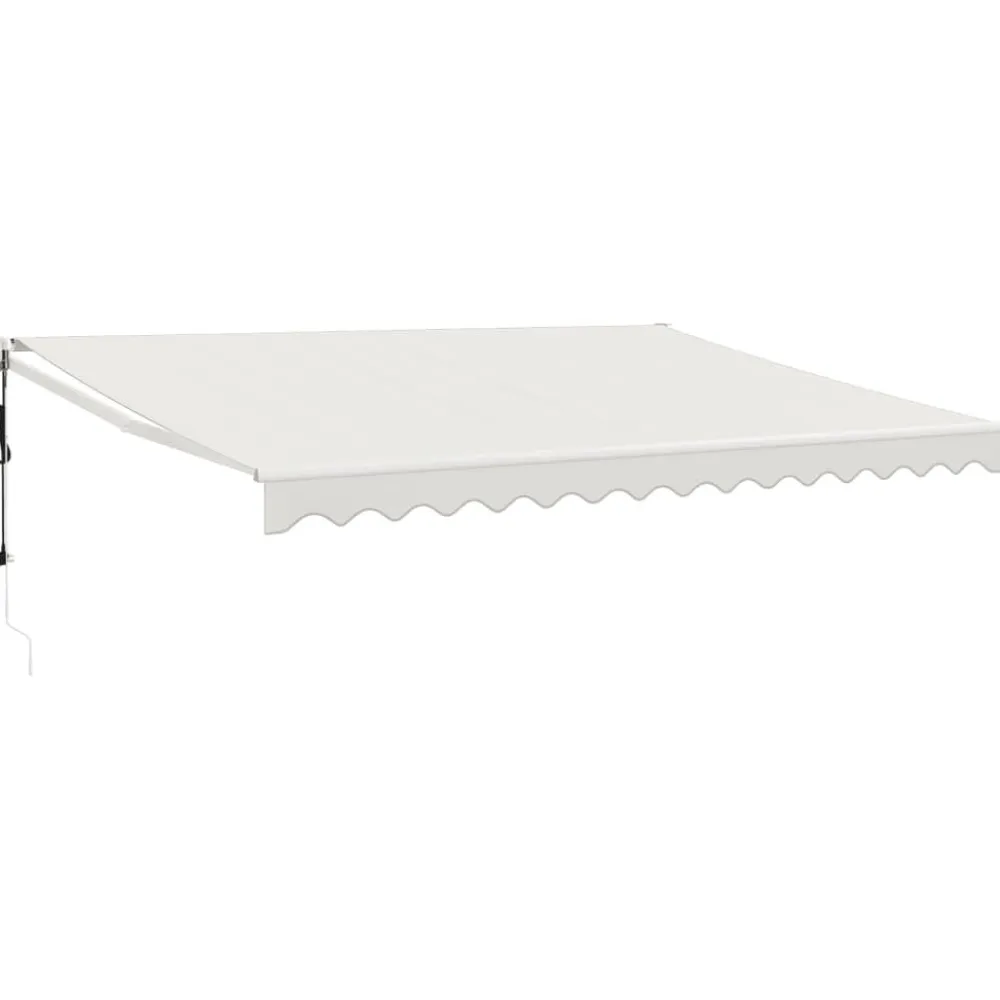 Clearance FinePRICE Automaattisesti sisäänkelattava markiisi kerma 4,5x3 m