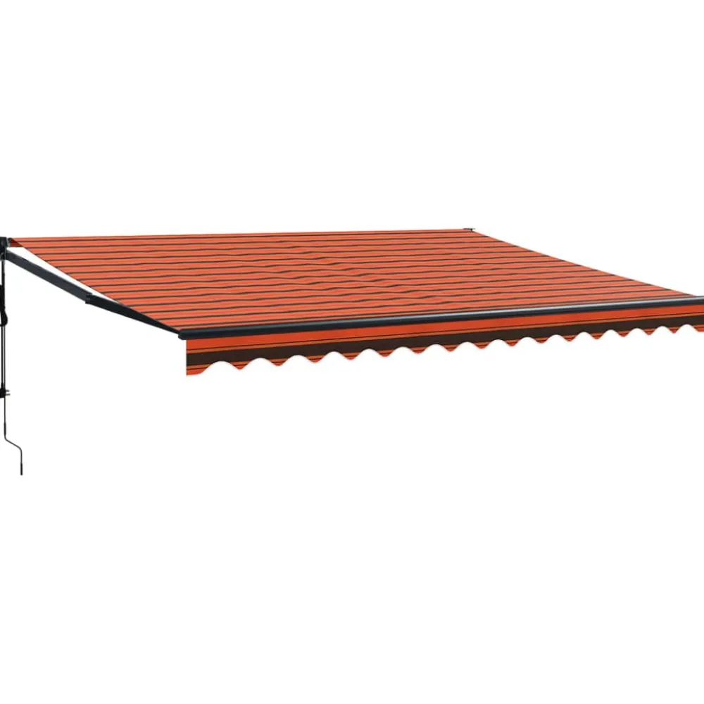 Discount FinePRICE Automaattisesti sisäänkelattava markiisi oranssi/ruskea 4x3 m