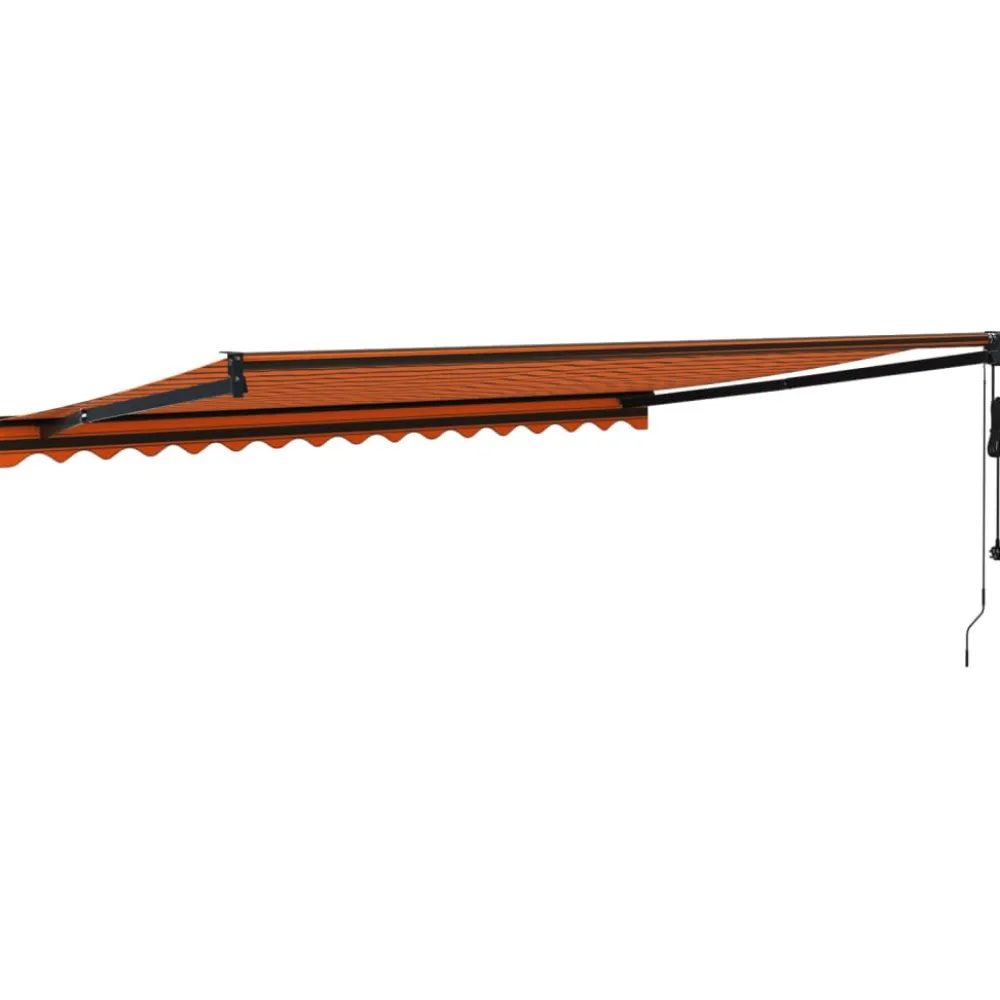 Discount FinePRICE Automaattisesti sisäänkelattava markiisi oranssi/ruskea 4x3 m