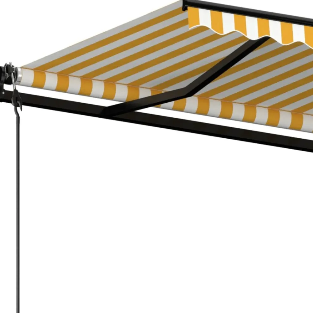 New FinePRICE Automaattisesti sisäänkelattava markiisi 350x250 cm kerma