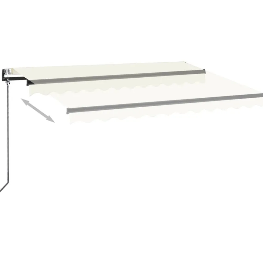 New FinePRICE Automaattisesti sisäänkelattava markiisi 350x250 cm kerma