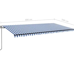 New FinePRICE Automaattisesti sisäänkelattava markiisi 350x250 cm kerma